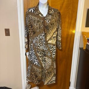 Attitudes by Renee 3 Piece Set w/. Animal Print Jacket and 2 maxi dresses